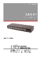 ネットワークスイッチ Western Telematic CAS-81 ユーザマニュアル