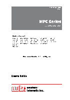 ネットワークカード Western Telematic MPC Series MPC-16H-2 ユーザマニュアル