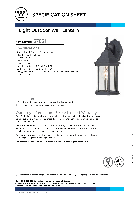 アウトドア用品 Westinghouse One-Light Outdoor Wall Lantern 6783100 仕様書