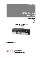 ビデオゲーム用アクセサリー Western Telematic RSM-16 ユーザマニュアル